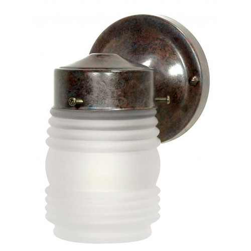 NUVO Lighting NUV-SF76-700 1 Light - 6" - Porch - Wall - Mason Jar with Frosted Glass - Old Bronze Finish
