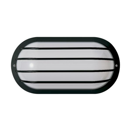 NUVO Lighting NUV-SF77-857 1 Light - 10" - Oval Cage Wall Fixture - Polysynthetic Body & Lens - Black Finish