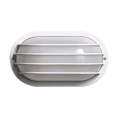 NUVO Lighting NUV-SF77-858 1 Light - 10" - Oval Cage Wall Fixture - Polysynthetic Body & Lens - White Finish