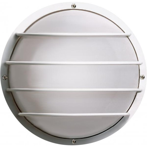 NUVO Lighting NUV-SF77-861 1 Light - 10" - Round Cage Wall Fixture - Polysynthetic Body & Lens - White Finish