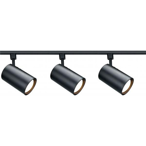 NUVO Lighting NUV-TK319 3 Light - R30 - Straight Cylinder Track Kit - 4 foot Track - Black