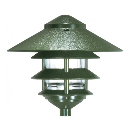 NUVO Lighting NUV-SF76-636 Pagoda Garden Fixture - Large 10" Hood - 1 light - 3 Louver - Green Finish