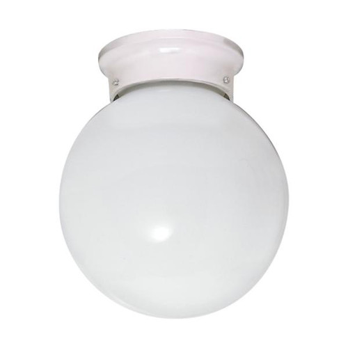 NUVO Lighting NUV-SF77-948 1 Light - 8" Flush White Glass - White Finish