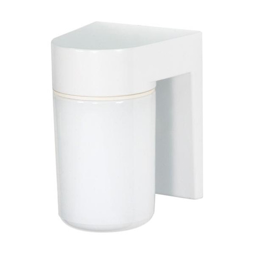NUVO Lighting NUV-SF77-530 1 Light - 8" - Utility - Wall Mount - With White Glass Cylinder - White Finish