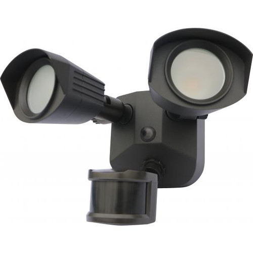 NUVO Lighting NUV-65-219 LED Security Light - Dual Head - Bronze Finish - 4000K - Motion Sensor