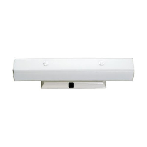 NUVO Lighting NUV-SF77-991 4 Light - 24" Vanity with White "U" Channel Glass with Convenience Outlet - White Finish
