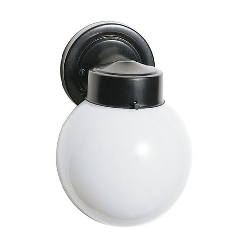 NUVO Lighting NUV-SF77-992 1 Light - 6" Outdoor Wall with White Glass - Black Finish