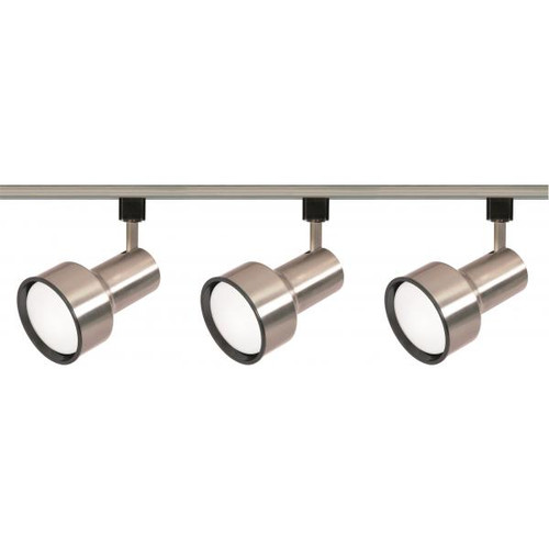 NUVO Lighting NUV-TK340 3 Light - R30 - Step Cylinder Track Kit - 4 foot Track - Brushed Nickel