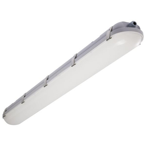 NUVO Lighting NUV-65-824R1 4 Foot - Vapor Proof Linear Fixture with Integrated Microwave Sensor - CCT & Wattage Selectable - IP65 and IK08 Rated - 120V-347V