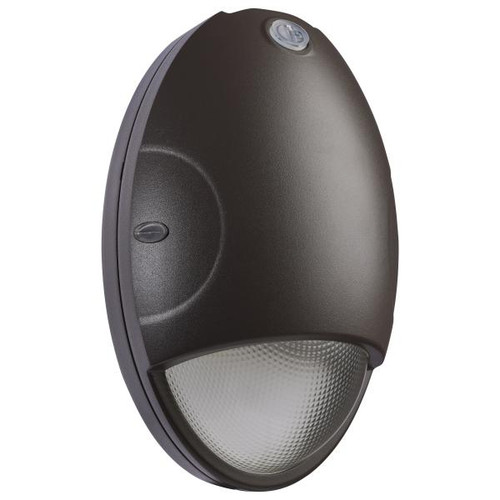 NUVO Lighting NUV-65-880 Oval Small Emergency Wall Pack - LED - CCT Selectable - Photocell - Bronze Finish