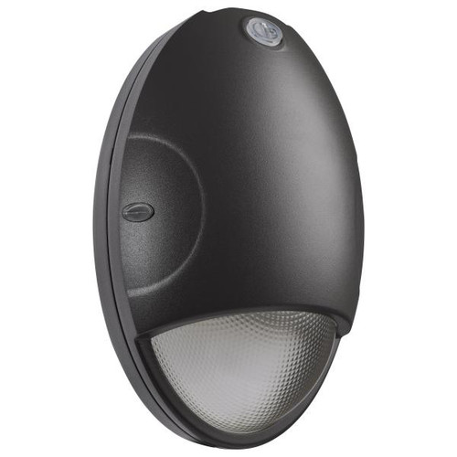 NUVO Lighting NUV-65-881 Oval Small Emergency Wall Pack - LED - CCT Selectable - Photocell - Black Finish