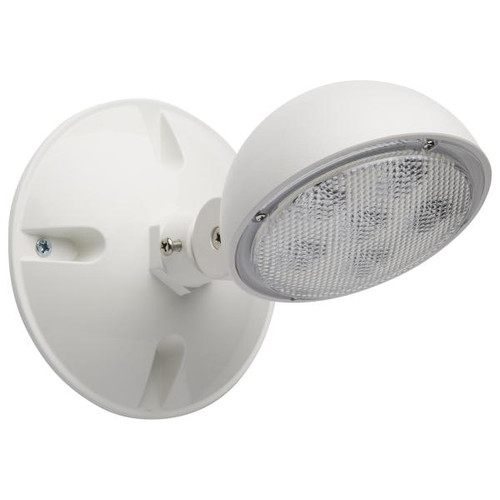 Satco Lighting SAT-67-136 Remote Emergency Light, Low-Voltage Backup, Single Head, White Finish, Wet Location Rated