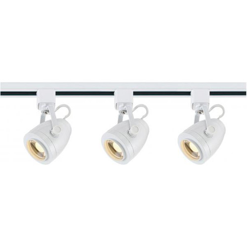 NUVO Lighting NUV-TK413 Track Lighting Kit - 12 Watt LED - 3000K - 4 foot Track - 36 degree - Pinch back shape - White finish