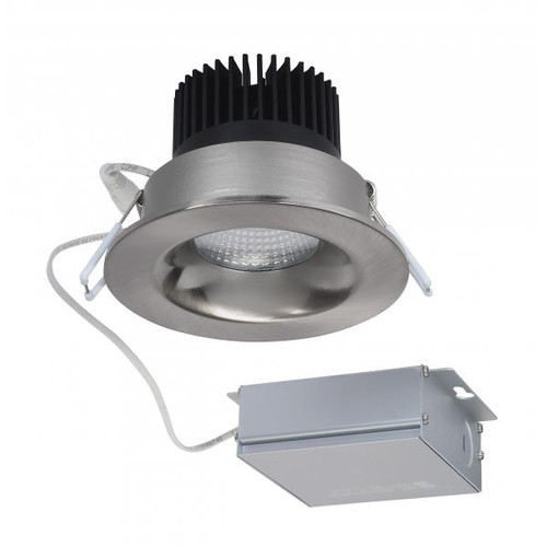 Satco Lighting SAT-S11632 12 watt LED Direct Wire Downlight - 3.5 inch - 3000K - 120 volt - Dimmable - Round - Remote Driver - Brushed Nickel