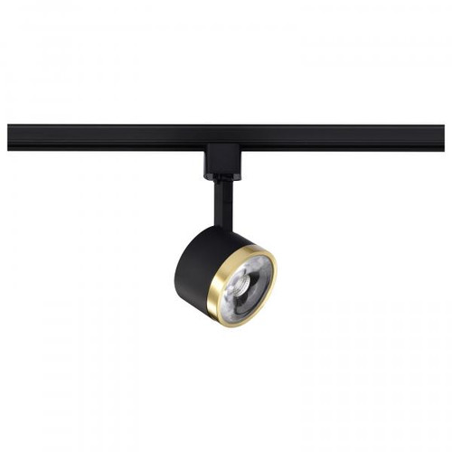 NUVO Lighting NUV-TH635 12 Watt LED Track Head - Round - 3000K - Matte Black and Brushed Brass Finish