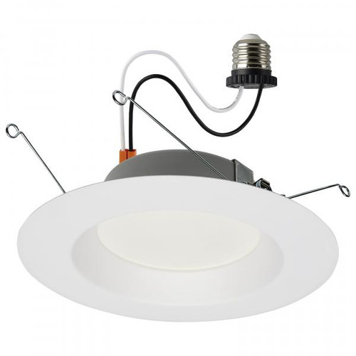 Satco Lighting SAT-S11642 12.5 Watt LED Downlight Retrofit - 5-6" - 2700K - 120 Volts - Dimmable - White Finish