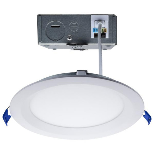 Satco Lighting SAT-S11872 15 Watt LED Low Profile Regress Baffle Downlight - 6 Inch - Remote Driver - CCT Selectable - Round Shape - White Finish - 120 Volt