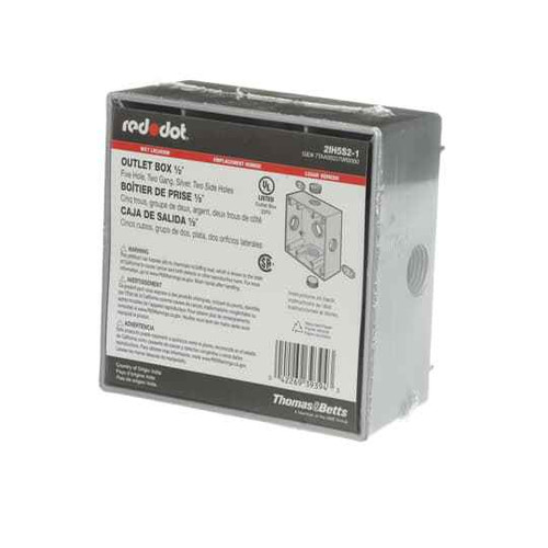Thomas & Betts 2IH5S2-1 2-GANG WP-BX 31.8CU AL 1/2 HUBS