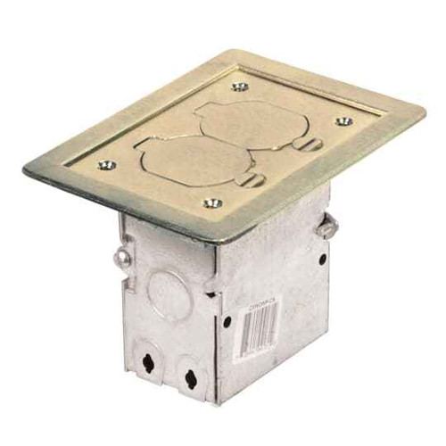 Thomas & Betts 71W-DS-N RESI RECT 1G FLOOR BOX DUPLX NICKEL