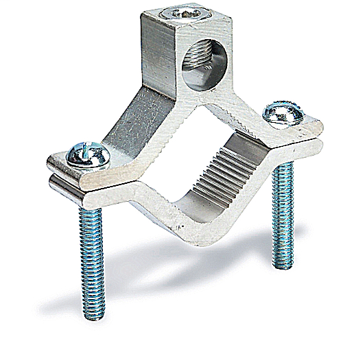 Thomas & Betts Ground Clamp Aluminum Water Pipe 1-1/2 to 2 Inch Wire Range 6-250 Thomas & Betts Ground Clamp Aluminum Water Pipe 1-1/2 to 2 Inch Wire Range 6-250