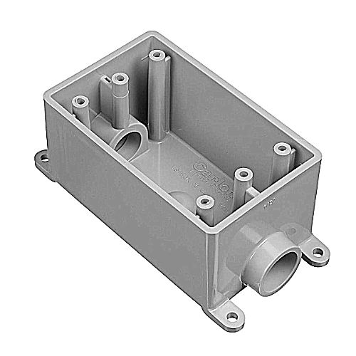 Thomas & Betts E9812D 1/2 INCH 2FSC 2-GANG WP BOX