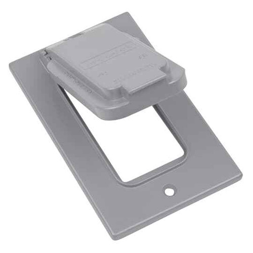 Thomas & Betts DCCGV SHRNK-WRP VERT GFCI CVR SILVER