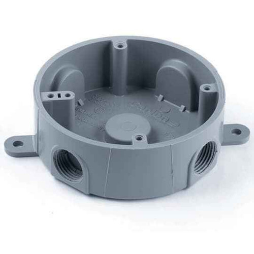 Thomas & Betts E365DR RND WP T-BX 13.5CU PVC GRAY 8PK