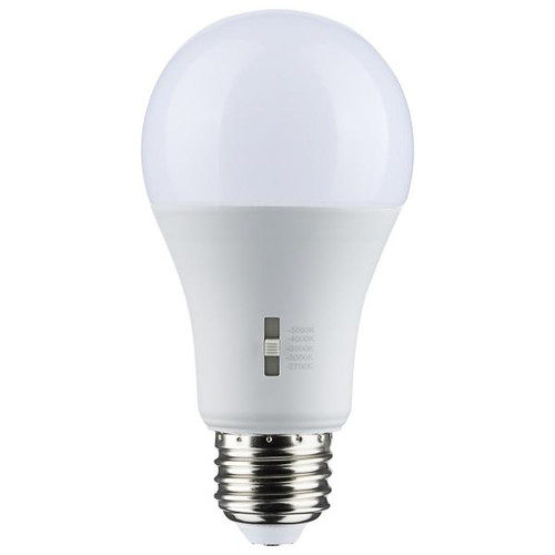 Satco Lighting SAT-S11791 8.8 Watt A19 LED - Medium Base - CCT Selectable - 120 Volt - White Finish