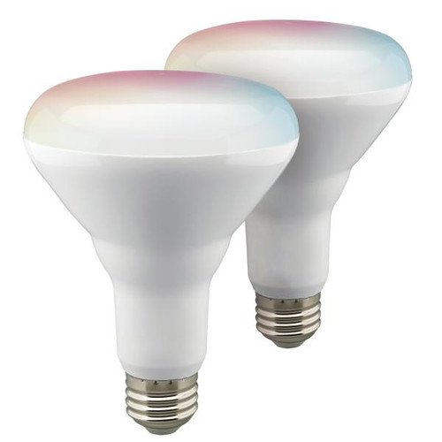 Satco Lighting SAT-S11276 9.5 Watt - BR30 LED - RGB & Tunable White - Starfish IOT - 120 Volt - 760 Lumens - 2-Pack