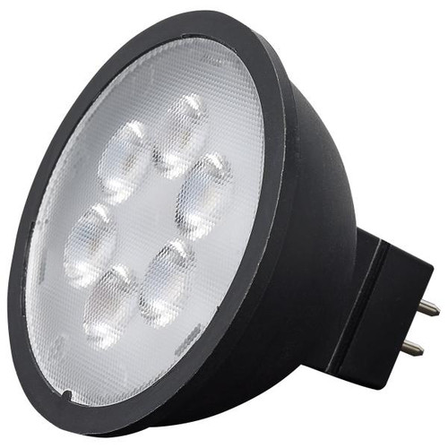 Satco Lighting SAT-S11396 4.5 Watt MR16 LED - Black Finish - 3000K - GU5.3 Base - 360 Lumens - 12 Volt