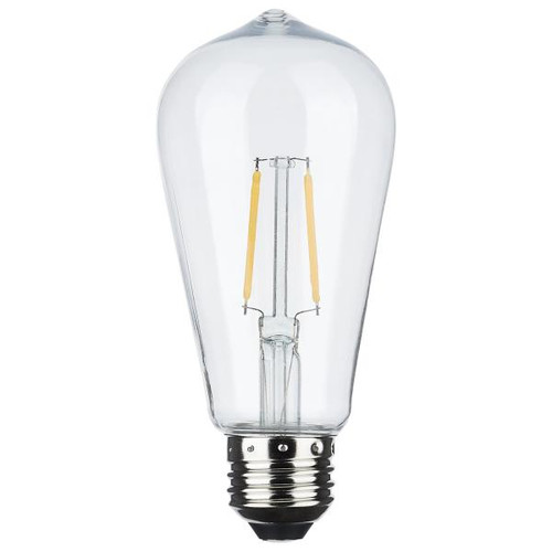 Satco Lighting SAT-S8053 Replacement LED String Light Lamp - 2 Watts - ST19 - 2200K - Clear - 120 Volt - Medium Base - 2-Pack