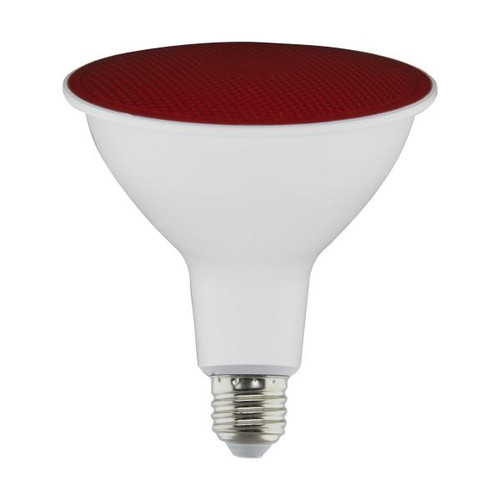 Satco Lighting SAT-S29480 11.5 Watt PAR38 LED - Red - 90 degree Beam Angle - Medium base - 120 Volt