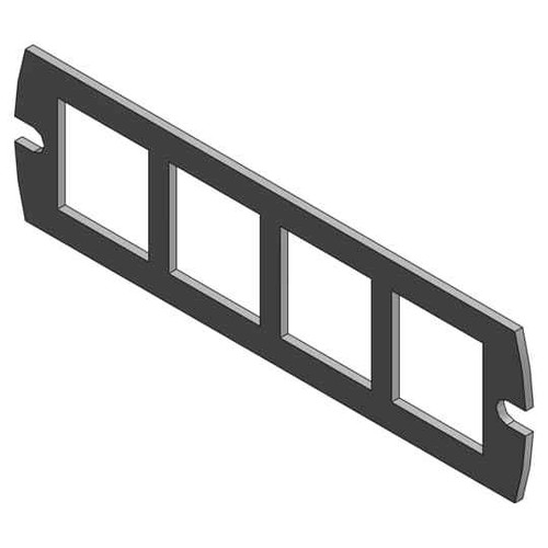 Steel City FPT4-CPA-4SYS 4X4 COM A PLATE - 4 SYSTEMAX JACKS