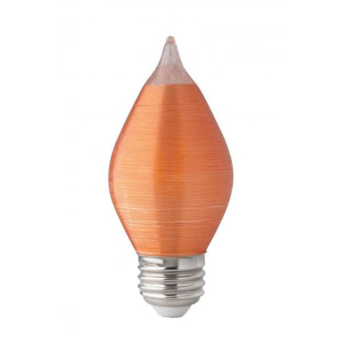 Satco Lighting SAT-S22712 4 Watt C15 LED - Satin Spun - Amber - Medium base - 2100K - 240 Lumens - 120 Volt - Carded