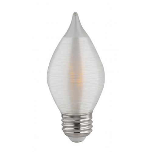 Satco Lighting SAT-S22713 4 Watt C15 LED - Satin Spun - Clear - Medium base - 2700K - 300 Lumens - 120 Volt - Carded