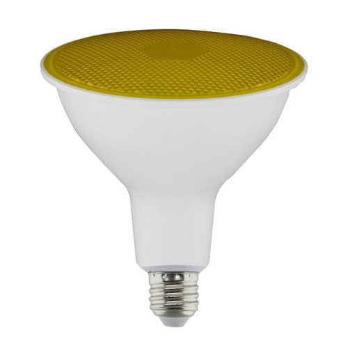 Satco Lighting SAT-S29484 11.5 Watt PAR38 LED - Yellow - 90 degree Beam Angle - Medium base - 120 Volt