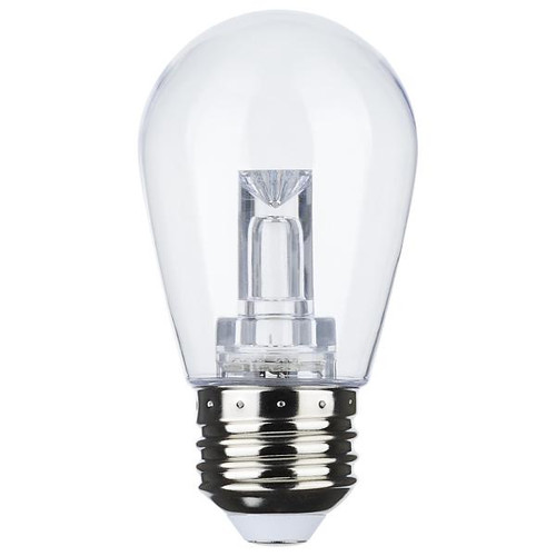 Satco Lighting SAT-S8050 Replacement LED String Light Lamp - 1 Watt - S14 - RGBW - Starfish IOT - Clear - 12 Volt - Medium Base - 2-Pack