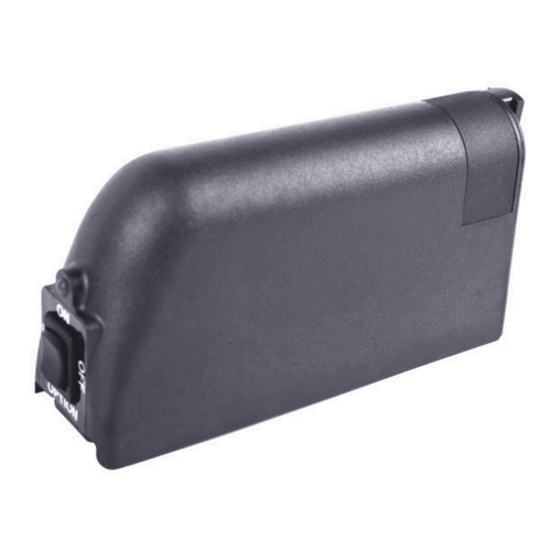 Norton Rixson ADA1007P battery assembly for 5800 ADAEX Pro Series automatic door operators, matte black housing with on/off switch
