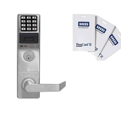 Alarm Lock ETPL Series - Prox Reader Exit Trim, 2000 Users, 40,000 Event Audit Trail, Weatherproof, Straight Lever