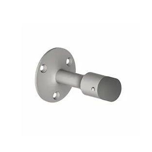 Hager 255S Heavy-Duty Wall Stop with Cast Brass Construction and Rubber Bumper