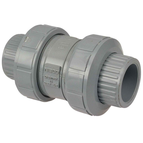 Nibco U51BC-E Ball Check Valve - True Union, Corzan® CPVC Schedule 80, Universal Ends, EPDM