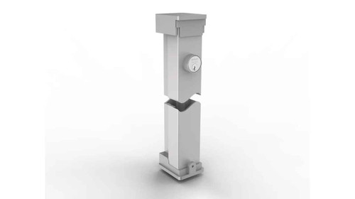 Sargent L980A - Lockable Mullion, Anodized Aluminum, Less Cylinder