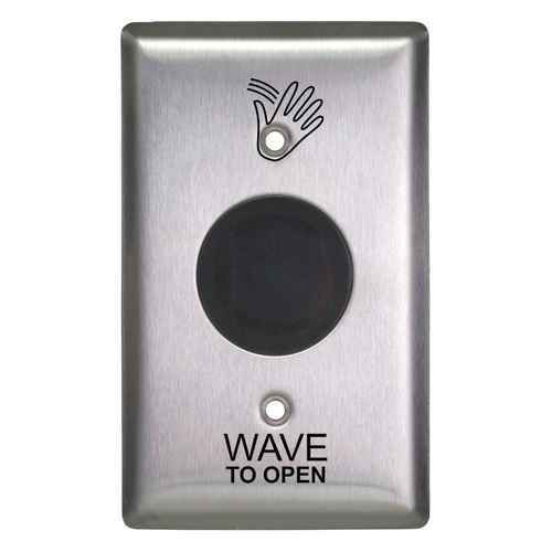 Camden SureWave CM-336 Series Wireless, Built-In 915MHZ/41 Hand Icon/'Wave to Open' Text Faceplate Touchless Switch