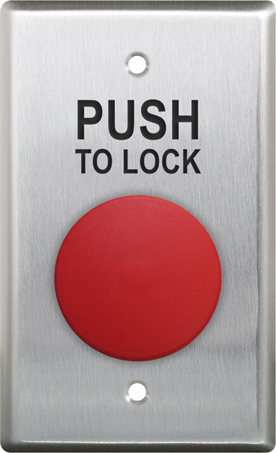 Camden CM-400 Series Single Gang 1-5/8" Mushroom Pushbutton with Stainless Steel Faceplate