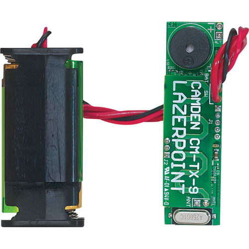Camden CM-TX-9 Lazerpoint RF 915 MHz Wireless Transmitter for Wall Mounted Button/Switch with Alkaline Batteries