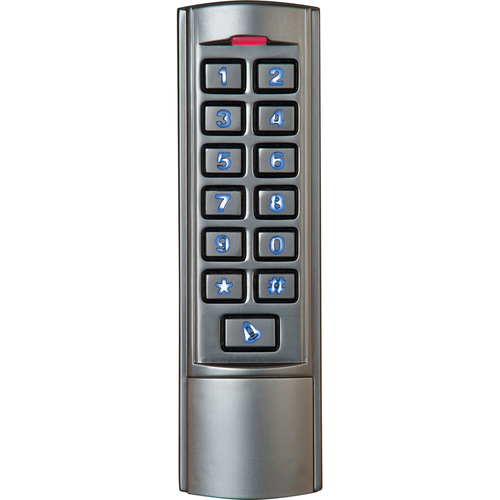 Camden CV-110SPK Slim Line Stand-Alone Proximity Reader and Keypad, Weather Resistant, Wiegand 26 Bit Output, Up to 2000 Users