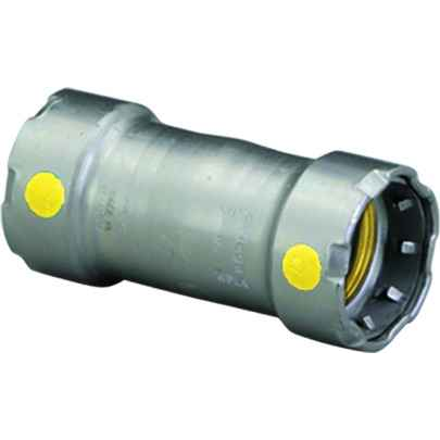 Viega 25031 MegaPressG coupling No stop Smart Connect technology Carbon steel, 1/2'' x 1/2''