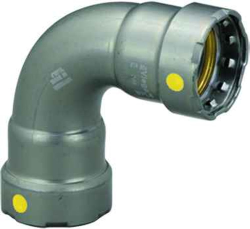 Viega 25206 MegaPressG 90° elbow Smart Connect technology Carbon steel, 3/4'' x 3/4''