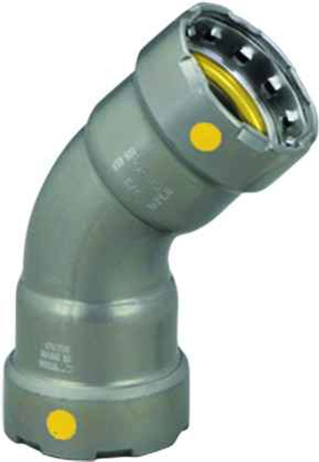 Viega 25246 MegaPressG 45° elbow Smart Connect technology Carbon steel, 1-1/4'' x 1-1/4''