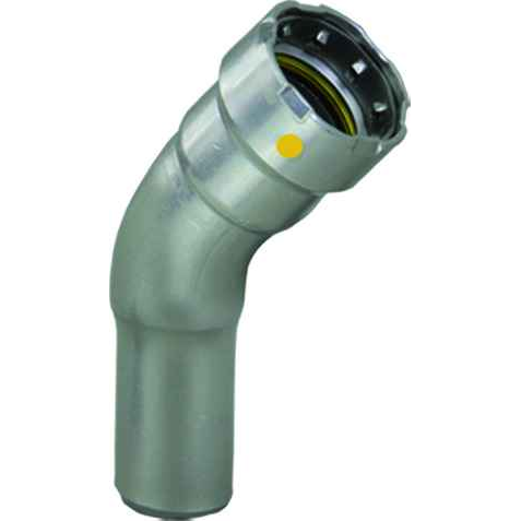 Viega 26106 MegaPressG 45° street elbow Smart Connect technology Carbon steel, 3/4'' x 3/4''